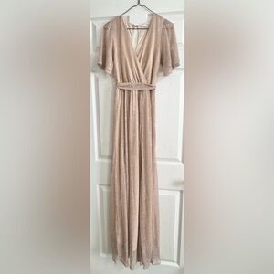 Baltic Born Grace Sparkle Gown XS Champagne Wedding Formal Whimsical